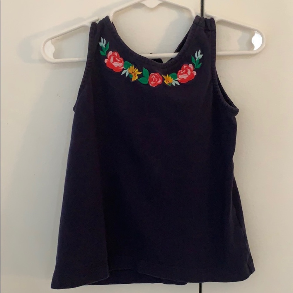 Janie and jack flower tank with open back 3T